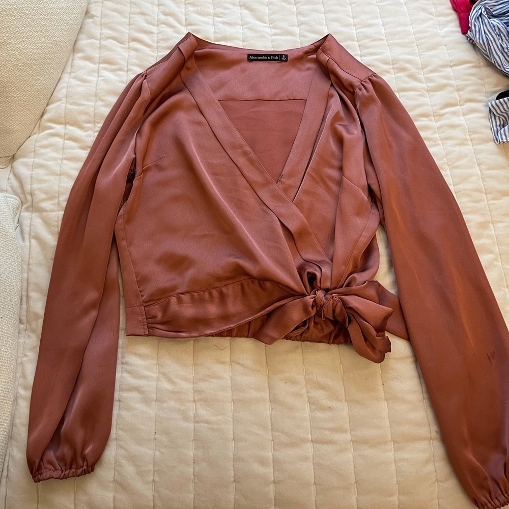 Silky mauve pink blouse